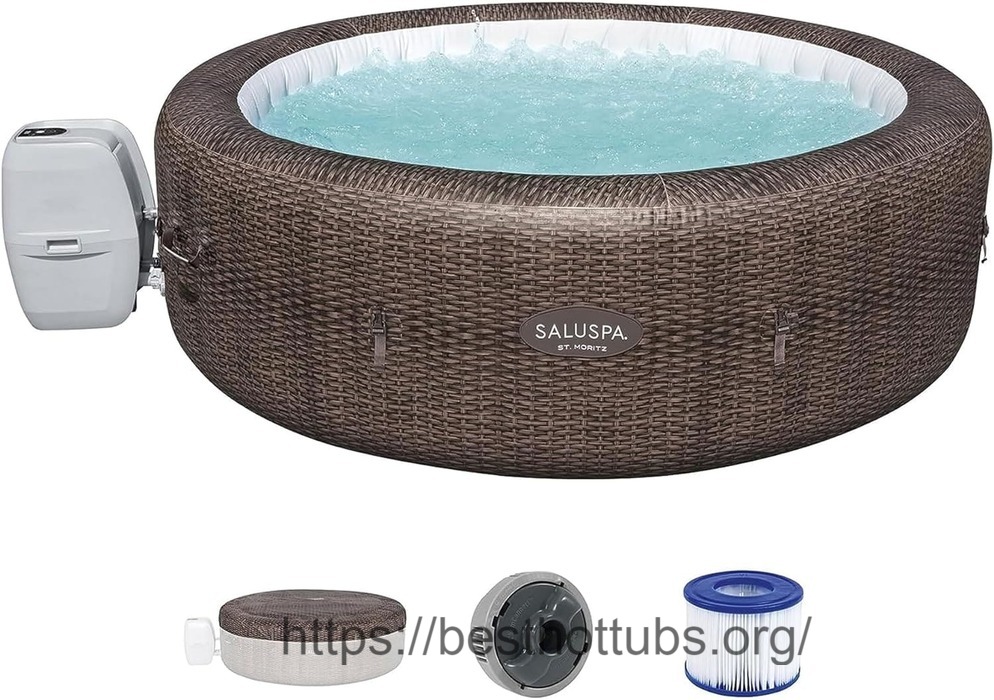 best hot tubs - Bestway SaluSpa St Moritz Large Round AirJet 7 Person Inflatable Hot Tub